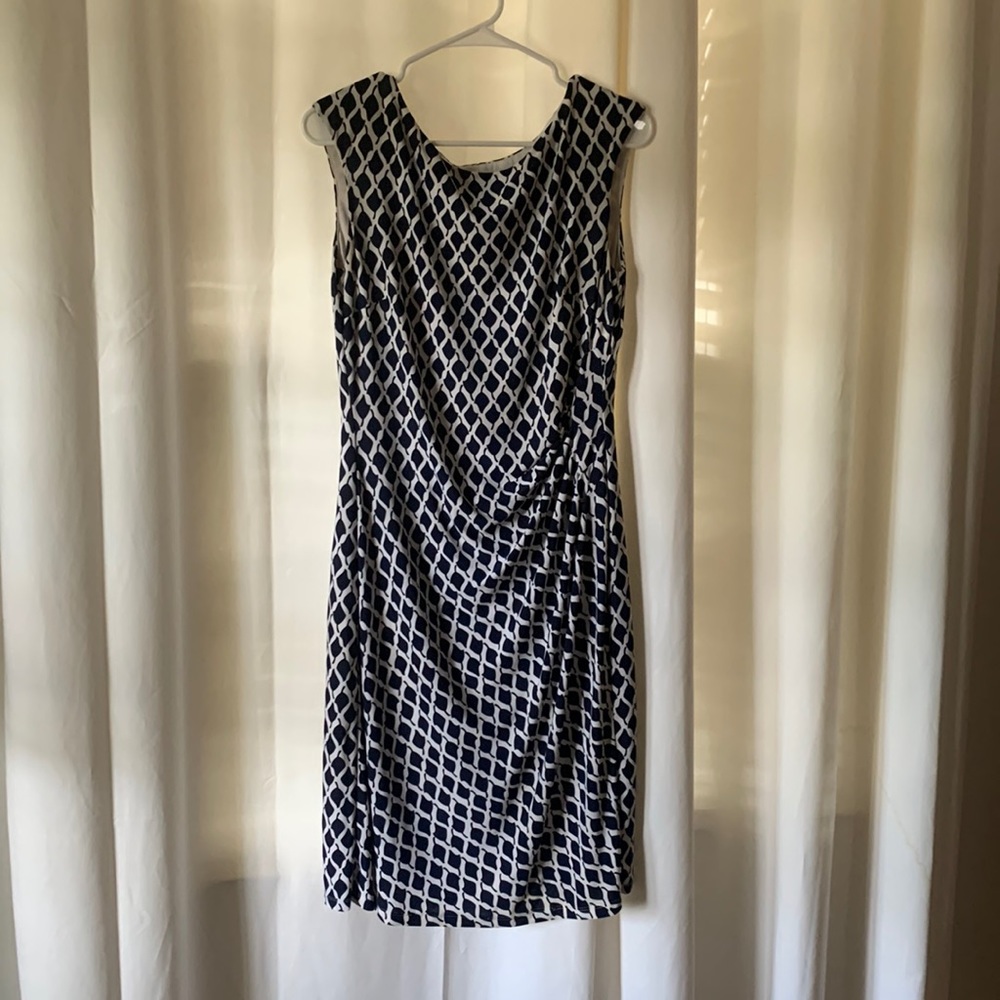 Ralph Lauren Navy Patterned Dress